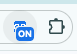 Google Goto URL Fix toolbar icon showing a blue ON badge